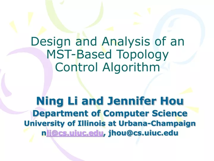 design and analysis of an mst based topology control algorithm
