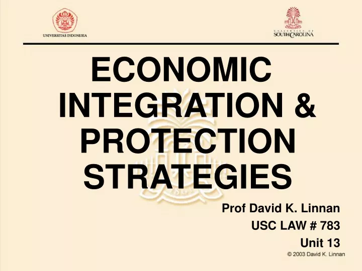 economic integration protection strategies
