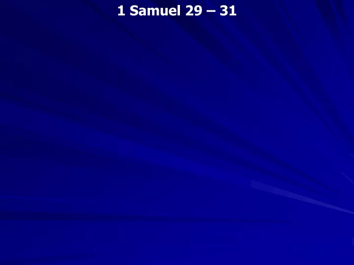 1 samuel 29 31