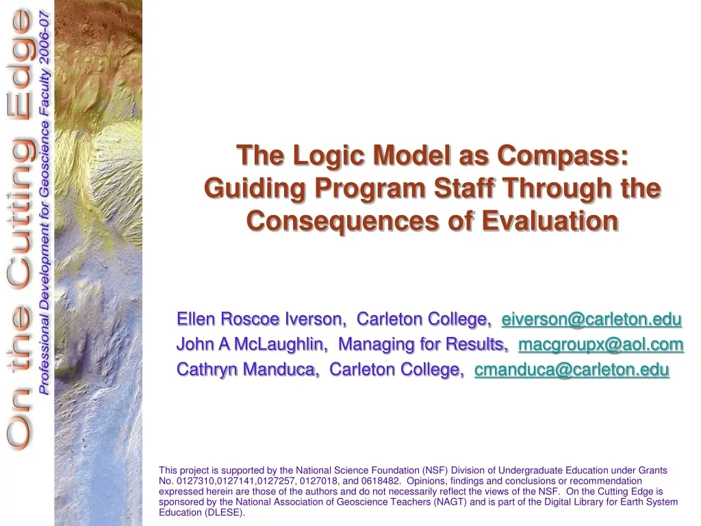 PPT - Navigating Evaluation with Logic Models PowerPoint Presentation ...
