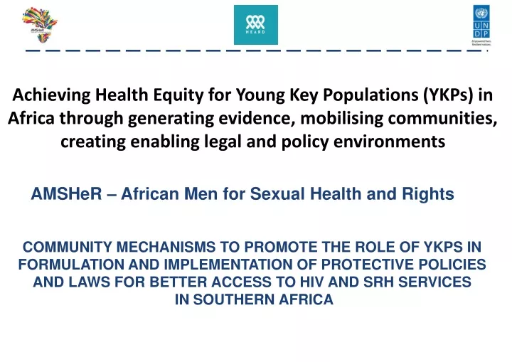 achieving health equity for young key populations