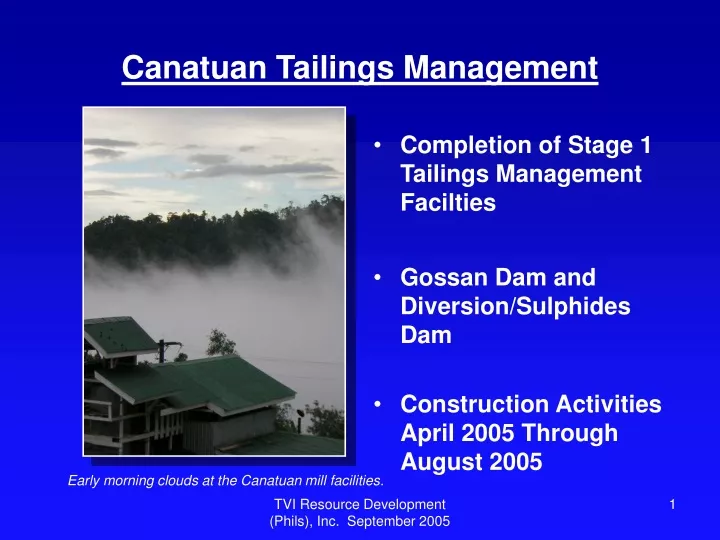canatuan tailings management