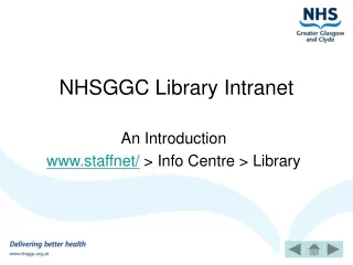 NHSGGC Library Intranet