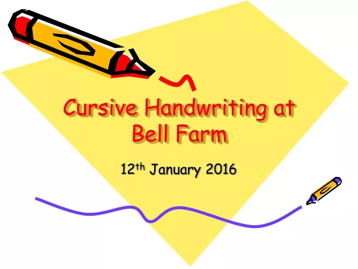 cursive handwriting at bell farm