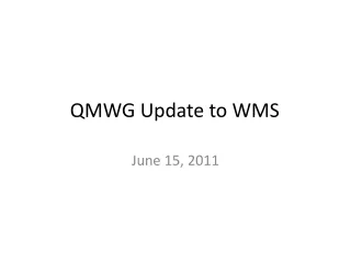 QMWG Update to WMS