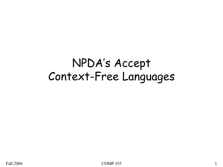 npda s accept context free languages