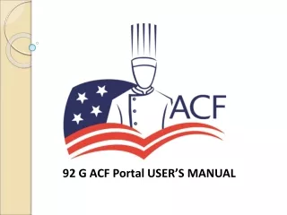 92 G ACF Portal USER’S MANUAL
