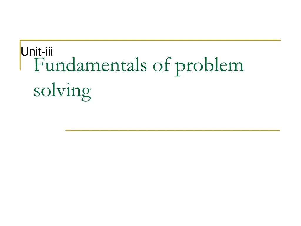 PPT - Fundamentals of problem solving PowerPoint Presentation, free ...