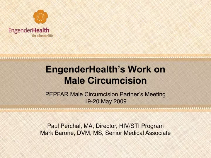 engenderhealth s work on male circumcision
