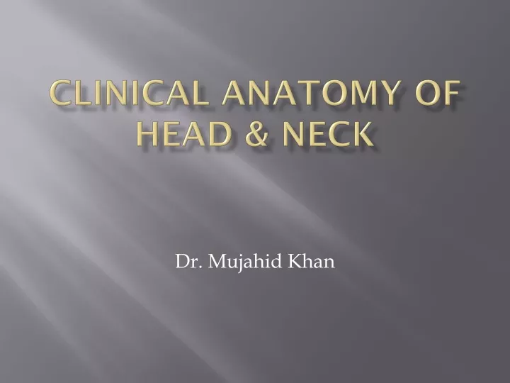 clinical anatomy of head neck