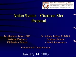 Arden Syntax - Citations Slot  Proposal
