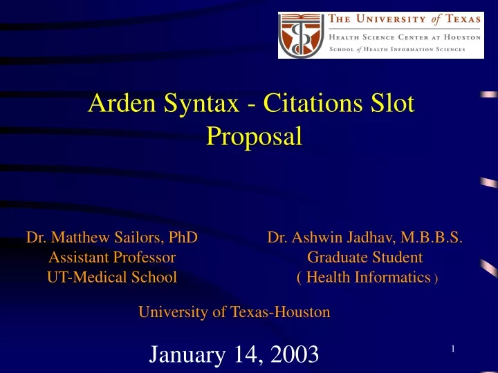 arden syntax citations slot proposal