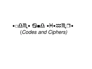 •□♎♏• ♋■♎ •♓•♒♏❒•   ( Codes and Ciphers)