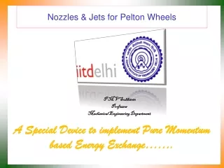 Nozzles &amp; Jets for Pelton Wheels