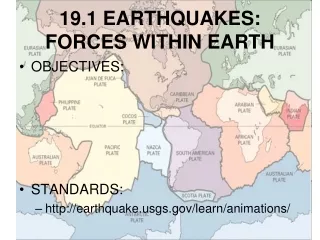 19.1 EARTHQUAKES:  FORCES WITHIN EARTH