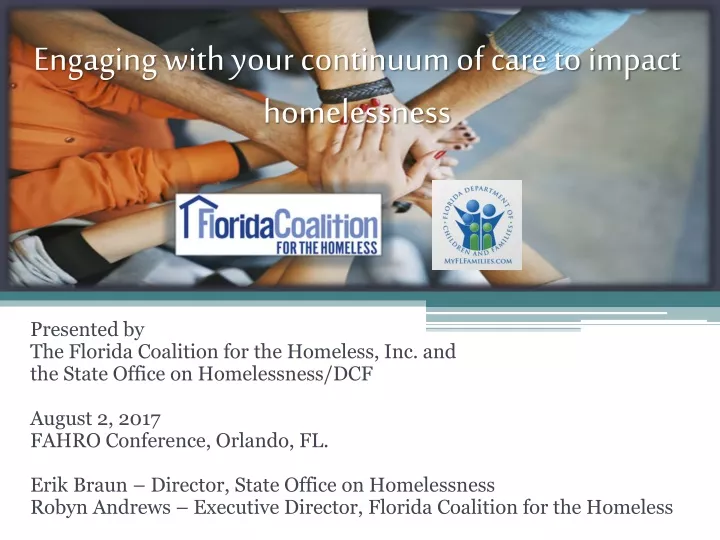 engaging with your continuum of care to impact homelessness