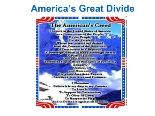 America’s Great Divide