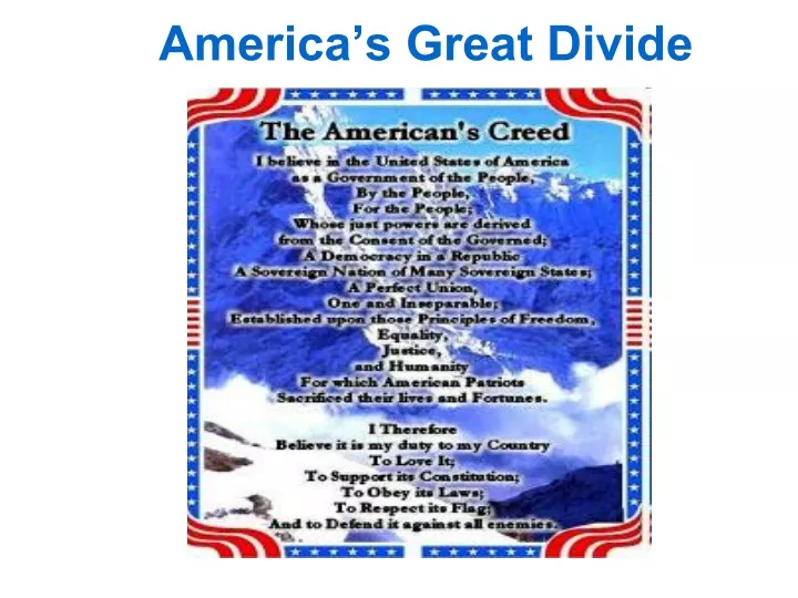 america s great divide