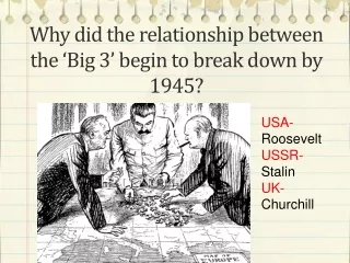 Why did the relationship between the ‘Big 3’ begin to break down by 1945?
