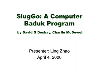 SlugGo: A Computer Baduk Program