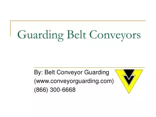 Guarding Belt Conveyors