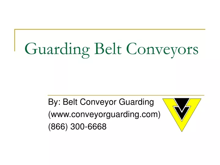guarding belt conveyors