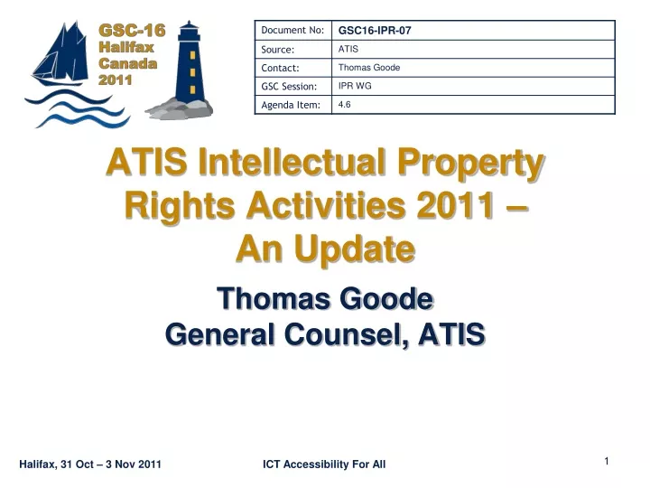 atis intellectual property rights activities 2011 an update