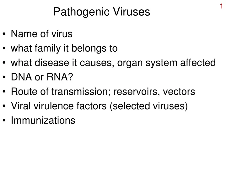 pathogenic viruses