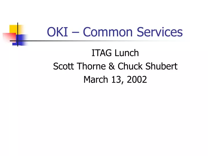 oki common services