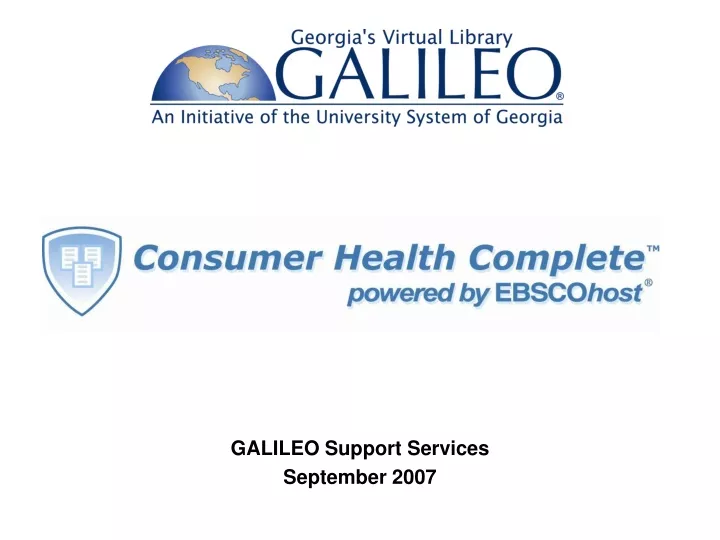 galileo support services september 2007