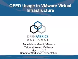 OFED Usage in VMware Virtual Infrastructure