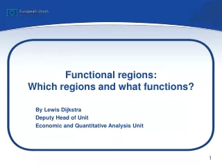 Functional regions:  Which regions and what functions?