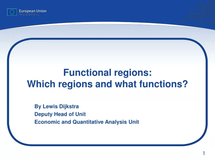 functional regions which regions and what functions
