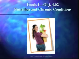 Foods I—Obj. 4.02  Nutrition and Chronic Conditions