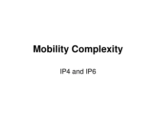 Mobility Complexity