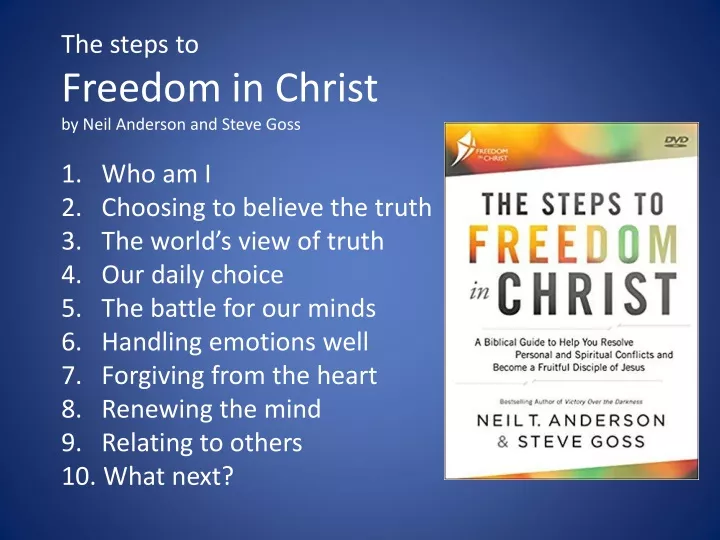 the steps to freedom in christ by neil anderson
