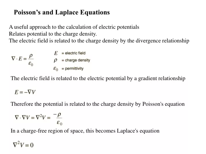 poisson s and laplace equations