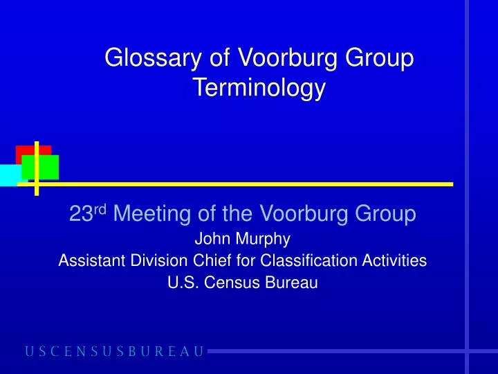 glossary of voorburg group terminology