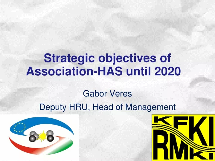 strategic objectives of association has until 2020