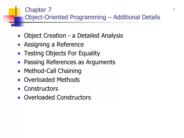 chapter 7 object oriented programming additional details