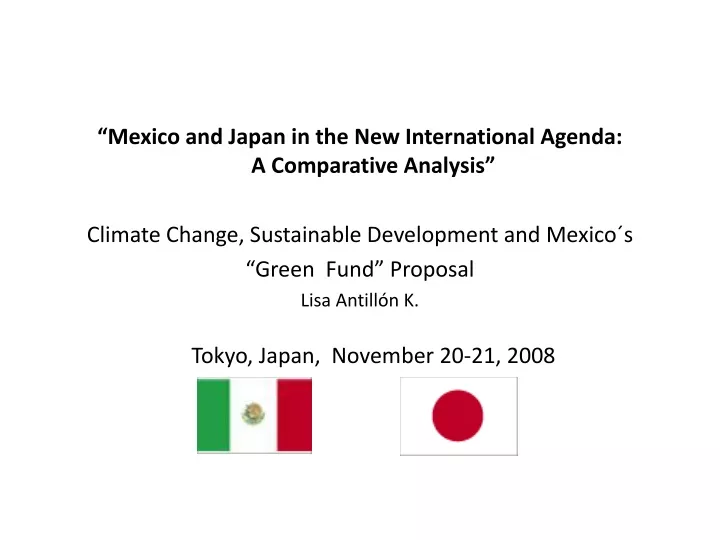 mexico and japan in the new international agenda