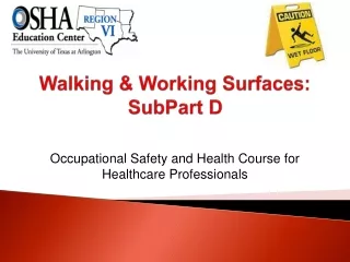Walking &amp; Working Surfaces: SubPart D