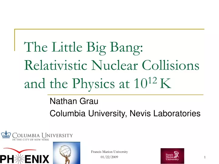 the little big bang relativistic nuclear collisions and the physics at 10 12 k