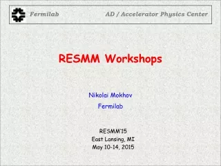 RESMM Workshops