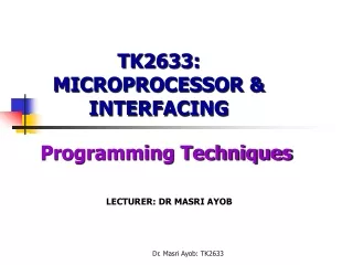 TK2633: MICROPROCESSOR &amp; INTERFACING