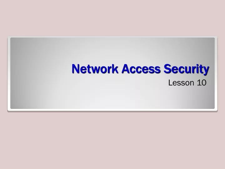 network access security