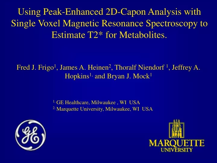 using peak enhanced 2d capon analysis with single