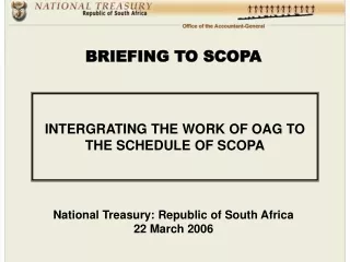 INTERGRATING THE WORK OF OAG TO THE SCHEDULE OF SCOPA