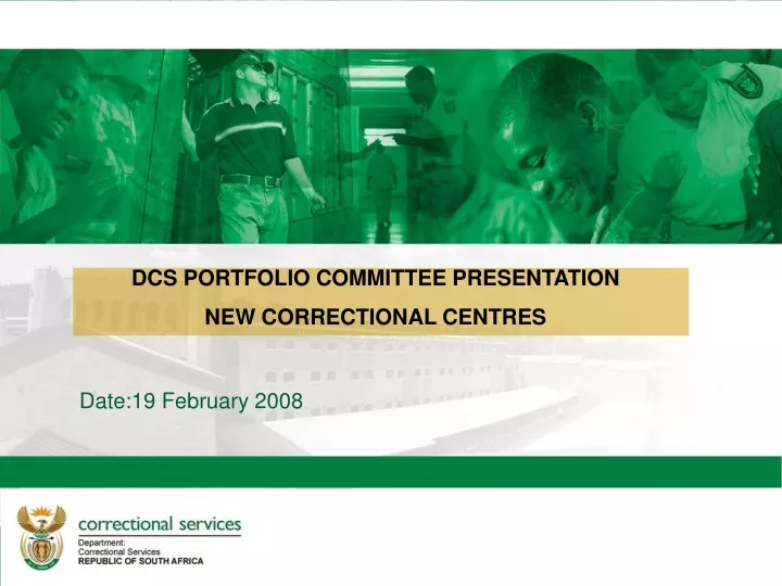 dcs portfolio committee presentation
