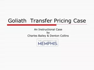 Goliath  Transfer Pricing Case